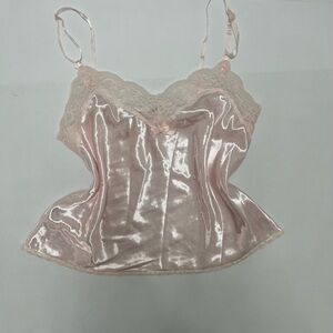 Vintage Coquette Pink Lace Camisole